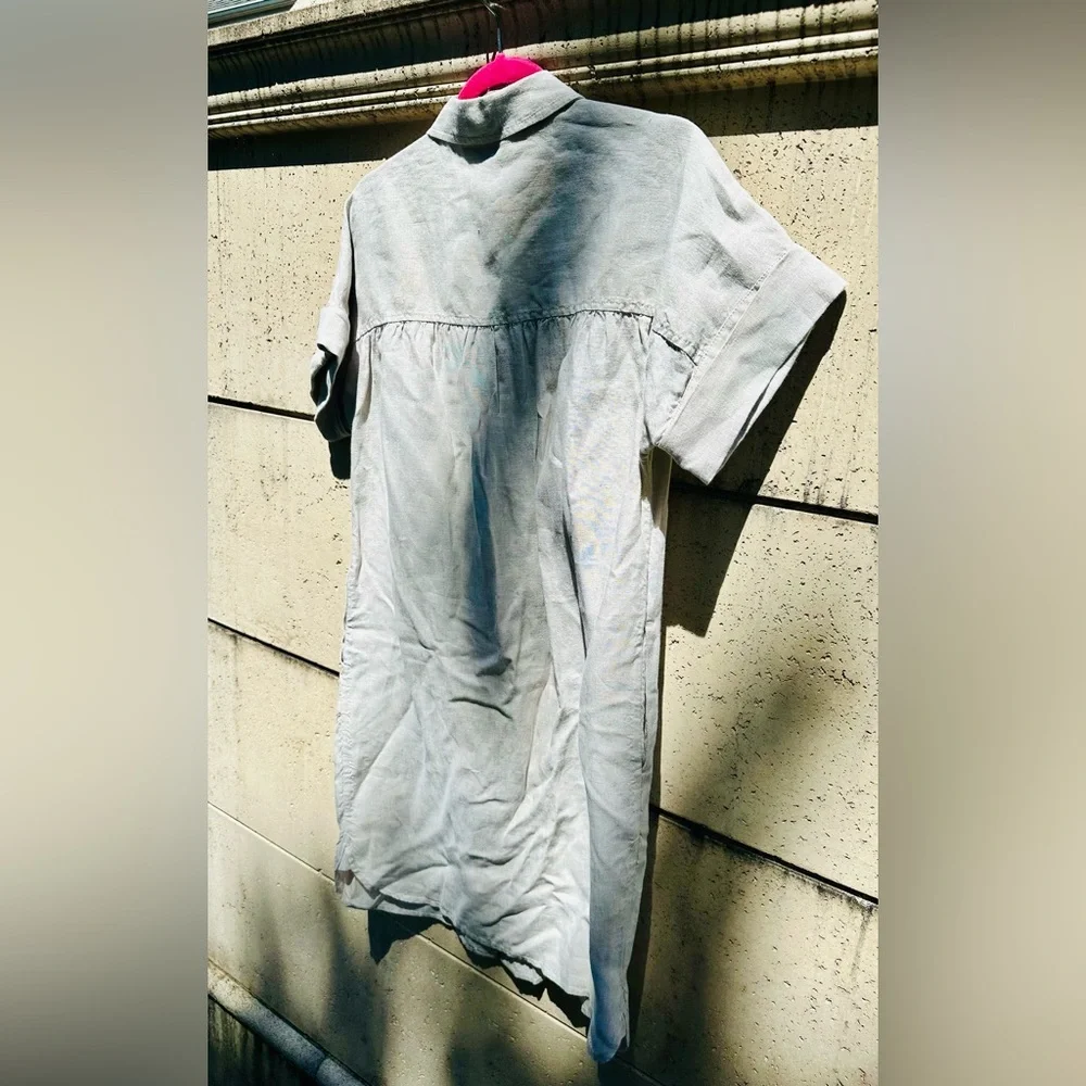 J.Crew ✨Relaxed Fit Linen Shirtdress ✨ 100% Linen ✨Flax ✨ Size Small - Picture 11 of 17